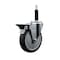 Service Caster 5'' Thermoplastic Rubber Swivel 1-3/4'' Expanding Stem Caster with Brake SCC-EX20S514-TPRB-PLB-134 - alternate 1